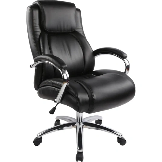 Кресло BN_Dp_EChair-585 TR рецикл.кожа черный, хром