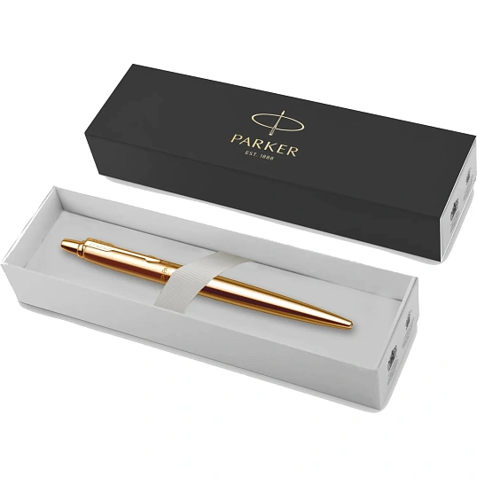 Ручка шариковая Parker Jotter Gold GT 0,8мм, синяя, кнопочн, 9000012093