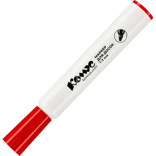 Набор маркеров для белых досок Комус 1-3мм, кругл. наконечник, 4цвета, ПВХ