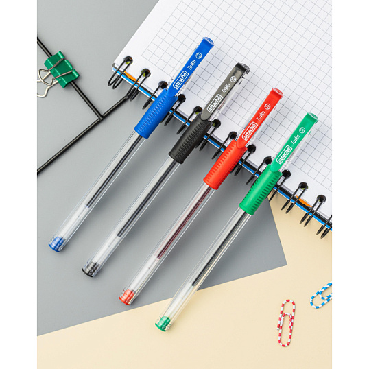 Ручка гелевая неавтомат. Attache Town резин.манж.0,5мм на б.4шт/уп