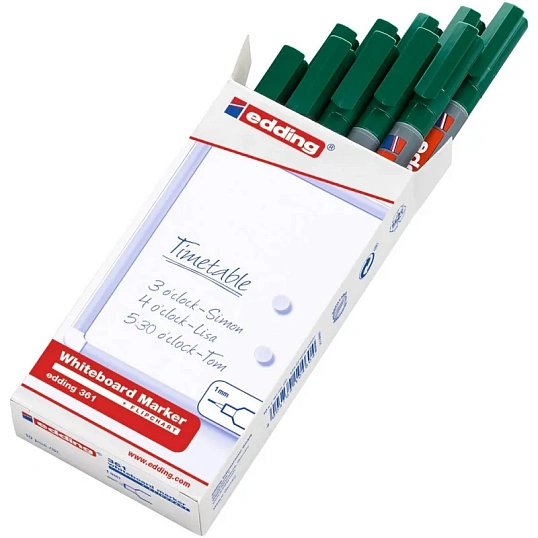 Маркер для белых досок EDDING 361/4, 1 мм, зеленый