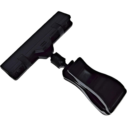 Ценникодержатель подвесной д/инф-ции на прищ-е с широк.зажим.,черн. 10шт/уп