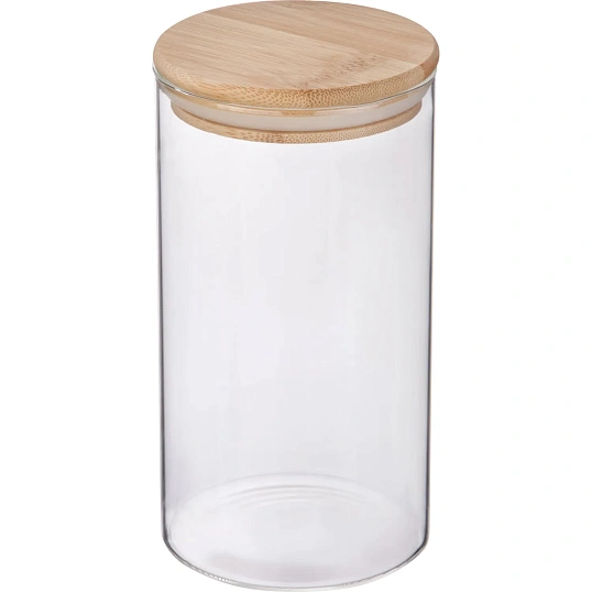 Банка стеклянная для сыпучих продуктов с крышкой BAMBU, 1,3 л