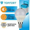 Лампа светодиодная Topfort E14 7W 4000K шар