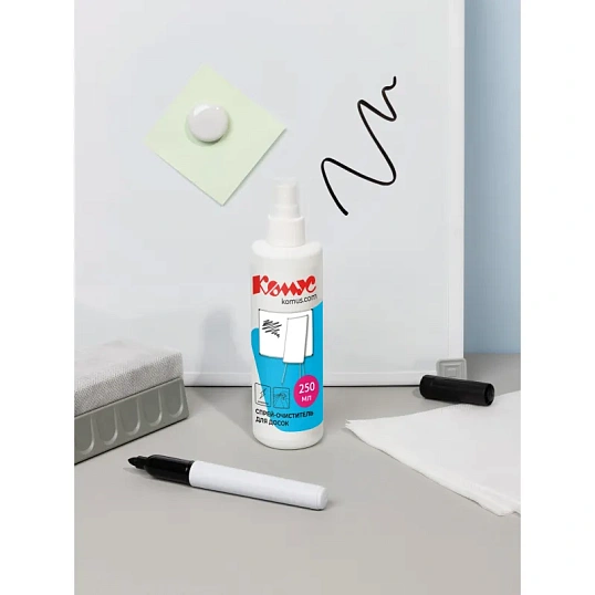 Спрей для чистки маркерных досок 250 мл Комус