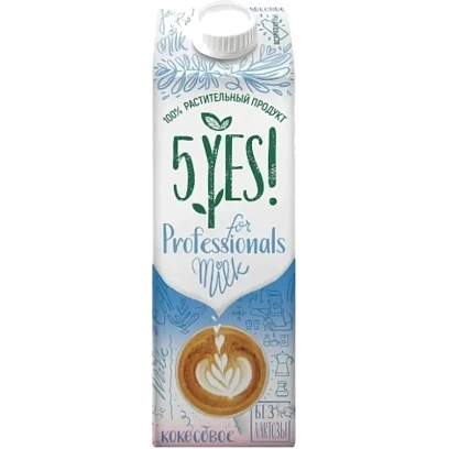 Напиток кокосовый 5YES! ультрапастеризованный 1л