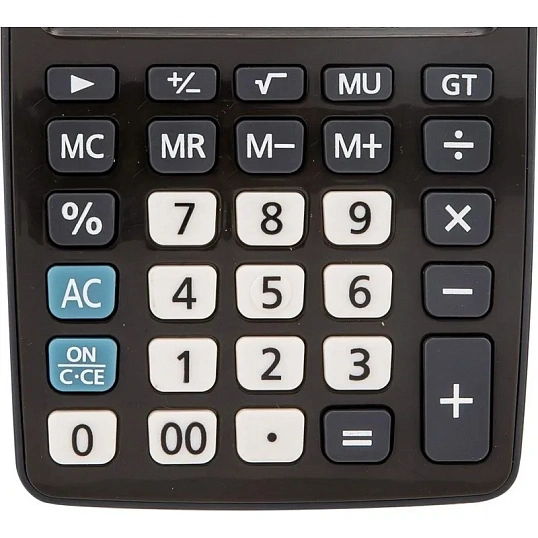 Калькулятор настольный КОМП. Deli E1238, 12-р, дв.пит., 145х105мм, серый