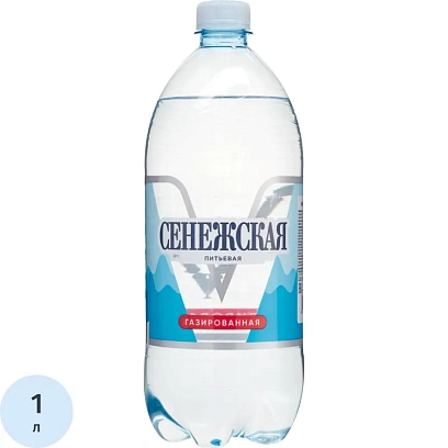 Вода питьевая Сенежская газированная пэт 1л