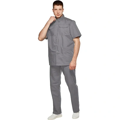 Костюм для клининга муж. У26 КБР серый 54 (174-182)