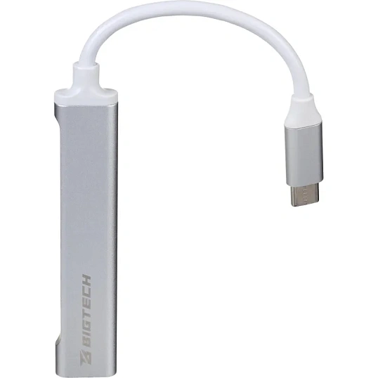 Разветвитель USB  HS001 USB3.0x1/USB 2.0x3/серебристый