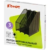 Лоток вертикальный Комус 3отделения сборный металл сетка 315х240х290мм черн