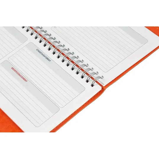 Планинг недатированный син+оран,оран.прострочка,340x130мм,57л АТТАСНЕ Bizon