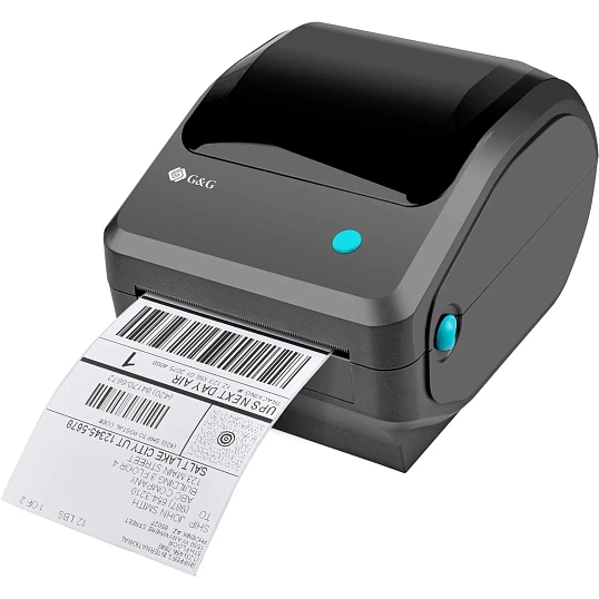 Этикет-принтер G&G GG-D410 203dpi 152мм/с/USB для печ.накл. черный