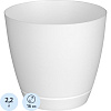 Горшок для цветов Flora 2,2л с поддоном (белый), 231600729/00
