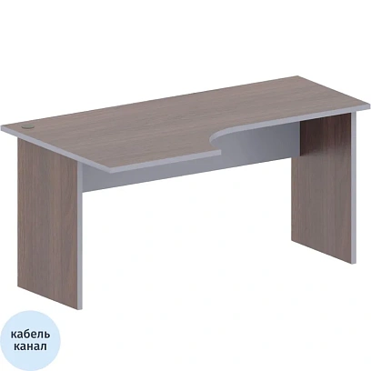 Стол Easy Business левый (439,261) темный дуб/серый (560/570) Ш1600