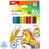 Карандаши цветные 18цв 3-гран Deli Enovation, пластик, EC113-18