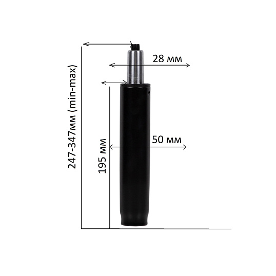 Газлифт для кресла BSL_Echair 140 черный, 4 класс нагрузка до 200 кг