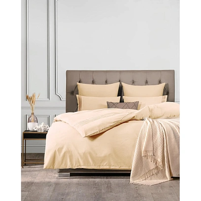 Постельное белье сем хл/бамб (2подод,1прост,4нав.) МИОКО экрю 1006.01368