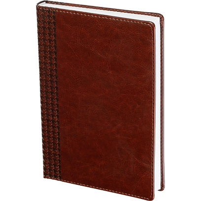 Ежедневник недатированный корич, тв.пер, 140х200, 160л, Lozanna AZ052/brown