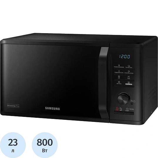 Микроволновая печь Samsung MG23K3515AK/BW,800вт,23л