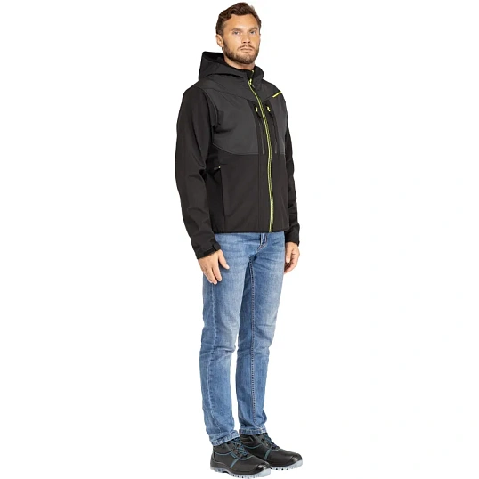 Куртка муж демисез. софтшел HORTEN2 черн/жел р.3XL(арт.HORT2NJ3X)