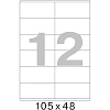 Этикетки самоклеящиеся 105х48 мм/12 шт. на листе А4 (25л.)