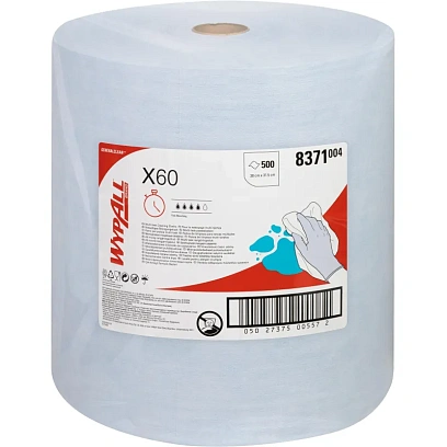 Материал протирочный нетканый рулWYPALLxX60 LR B 500s 38,5х31см голуб.8371