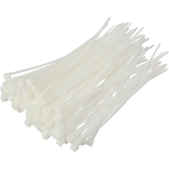 Хомут стяжка нейлоновая морозост TOPFORT 3х100 (2,5х100 мм) белый 100 шт/уп