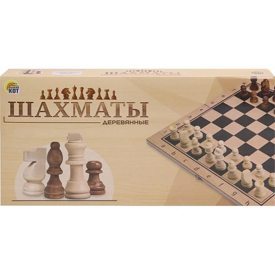 Настольная игра Шахматы деревянные(24х12х3см),фигуры дерево,короб(ИН-9460)