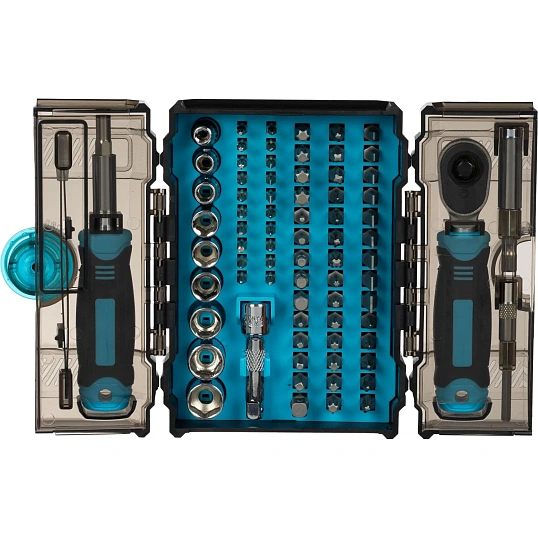 Набор отверток Topfort с трещоткой, битами, головками, 78 предм (9113478)