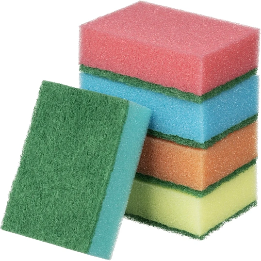 Губки для мытья посуды Luscan Макси 95х65х30мм 5 шт/уп