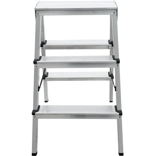 Стремянка ал. двухсторонняя Новая Высота NV 1120, 2х3 ступ. 80 мм 1120203