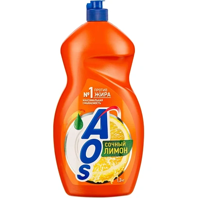 Средство для мытья посуды AOS Лимон 1,3кг