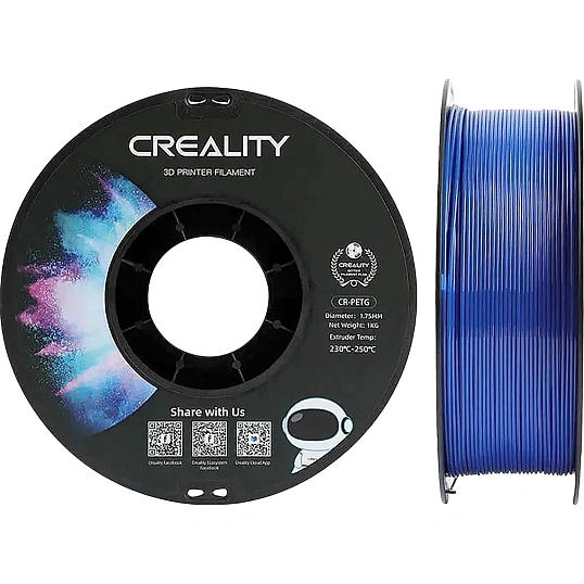 Катушка CR-PETG-пластика Creality 1.75 мм 1кг., синяя (3301030032)