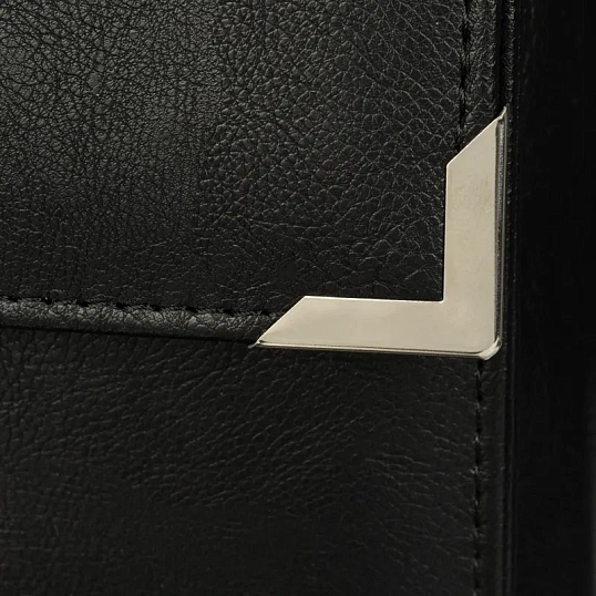 Портфель ГРИФ К мод. 1027/2 черный экокожа