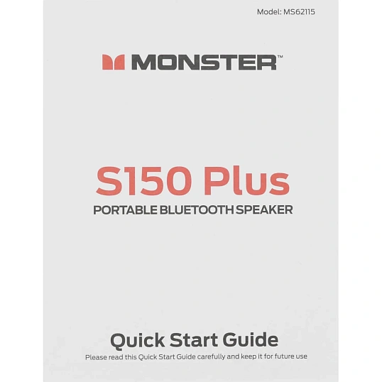 Колонка портативная Monster S150 Plus, чёрная