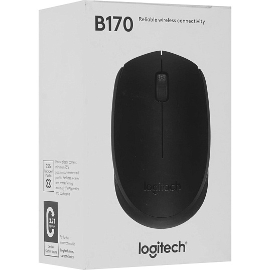 Мышь компьютерная Logitech беспров.B170 black USB,1000dpi 3but (910-004659)