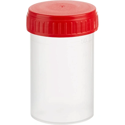 Контейнер д/сбора биопроб 60 мл н/с, 450 шт/уп ЕВРОКЭП