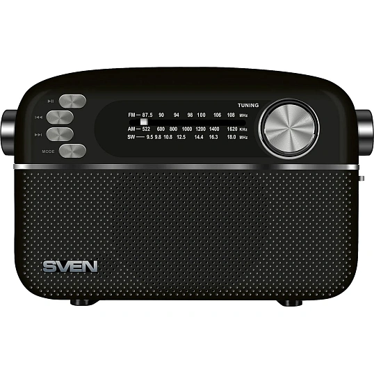 Радиоприемник Sven SRP-505, 3Вт, Bluetooth, FM/AM/SW/USB/microSD/AUX, аккум
