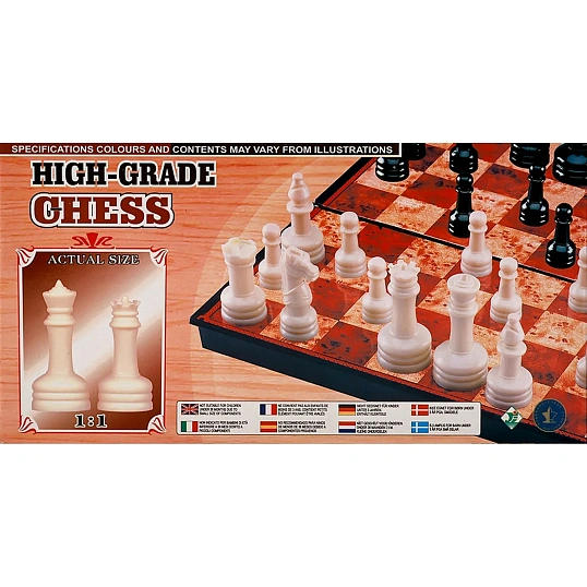 Настольная игра Шахматы пласт 'Классика',доска 30x30см, с фигурами,10643384