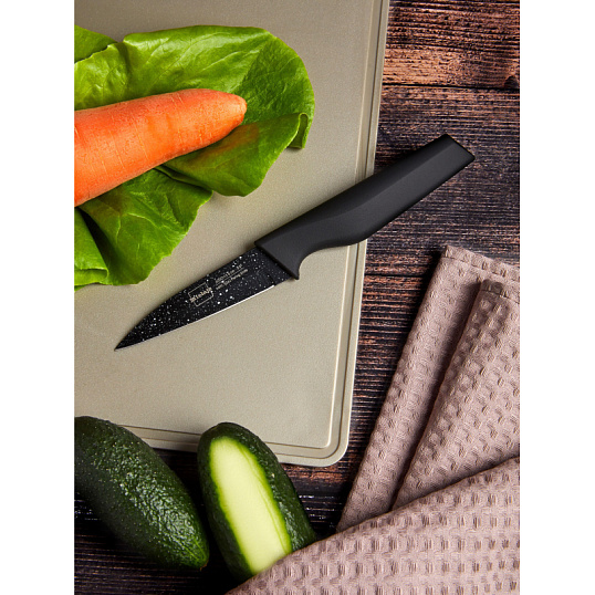 Нож для чистки овощей Santoku 9 см. рукоять Soft Touch, Mielaje 81109