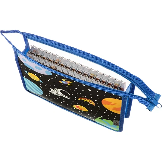 Папка для тетрадей  Space time, А5, молния,  пластик, ПТ-713