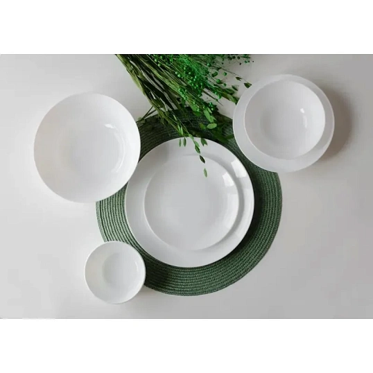 Салатник 240мм, белый, опаловое стекло Сфера 6шт/уп