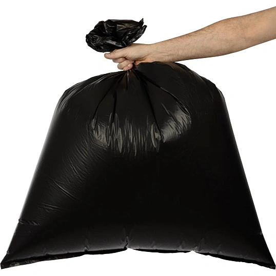 Мешки для мусора ПВД 160л 30мкм 50шт/уп черн 80х100см CleanBag_1447