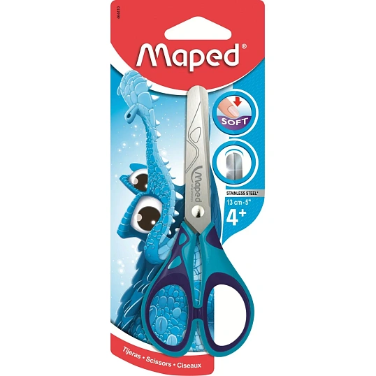 Ножницы Maped ESSENTIALS SOFT 130мм,прорезин.симметрич.ручки,ассорти,464410