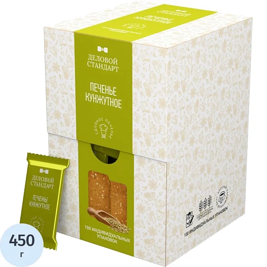 Печенье Деловой стандарт Кунжутное (инд.упаковка), 4,5гх100шт/уп
