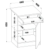 Шкаф Сокол напольный ТК-06.1 600x600x850 Дуб Сонома