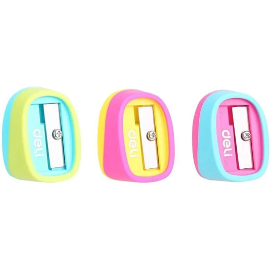 Точилка ручная Deli U-touch, 1 отверстие, пластик, ассорти