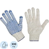 Перчатки защитные трикотажн ПВХ Точка 5нитей 48-50гр 10кл 300пар/уп(белые)
