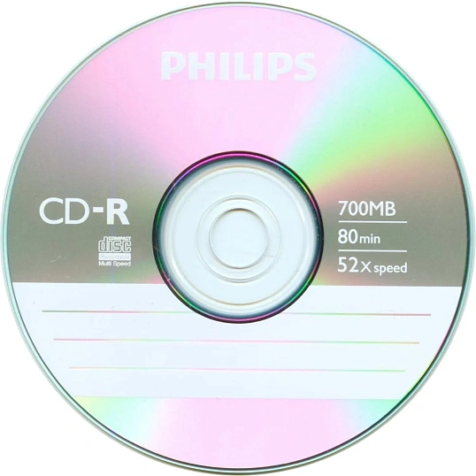 Носители информации CD-R Philips (CR7D5SF01/97)700 Mb, 52х, Slim Case 1шт
